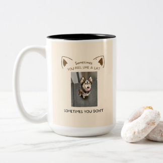Taza Bicolor A veces te sientes como un gato (perro)