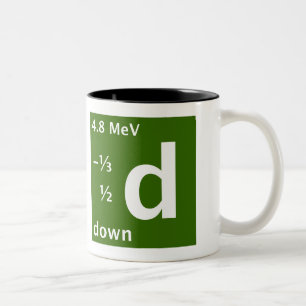 Taza Bicolor Abajo quark (zurdo)