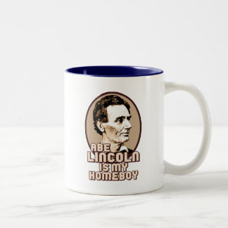 Taza Bicolor Abe Lincoln es mi Homeboy