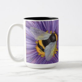 Taza Bicolor Abeja Bonito café Té de pato amarillo adentro