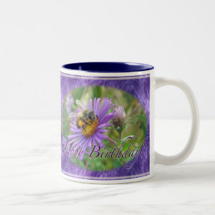 Taza Bicolor Abeja de miel sobre artículos de coordinación de c