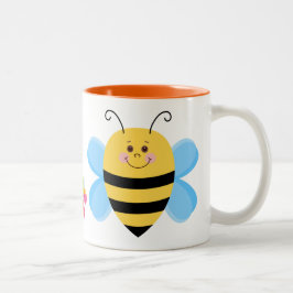 Taza Bicolor Abeja linda del bebé