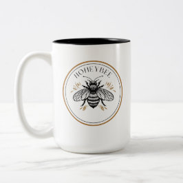 Taza Bicolor Abeja Melífera