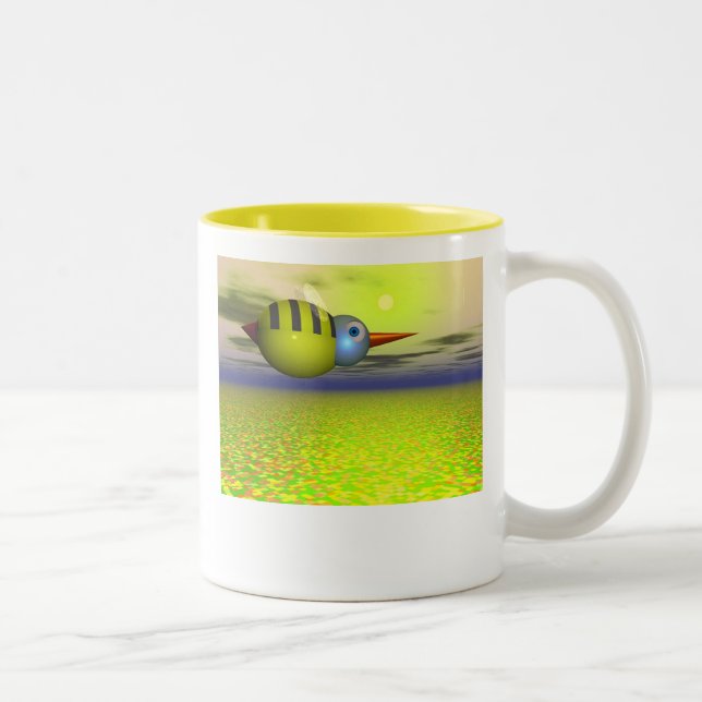 Taza Bicolor Abeja ocupada (Derecha)