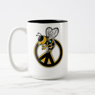 TAZA BICOLOR ABEJA PAZ 