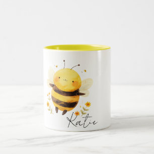 Taza Bicolor Abeja Personalizada, Regalos de Abejorro
