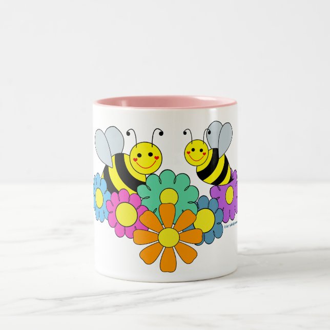 Taza Bicolor Abejas y flores (Centro)