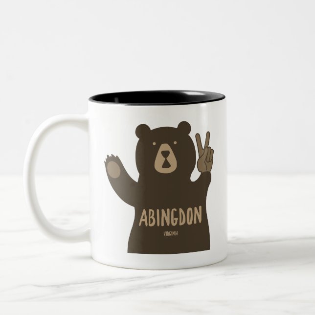Taza Bicolor Abingdon Virginia Peace Bear (Izquierda)