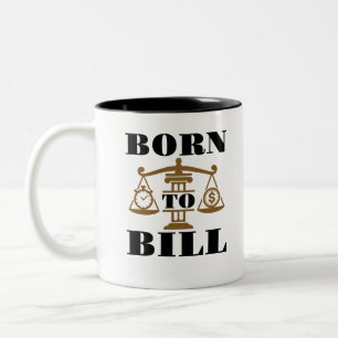 Taza Bicolor Abogado nacido para factura