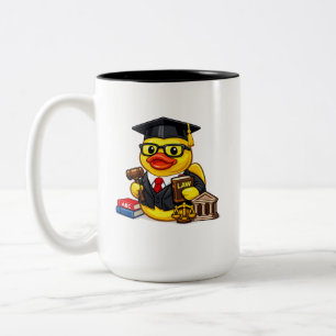Taza Bicolor Abogado Pato de Goma