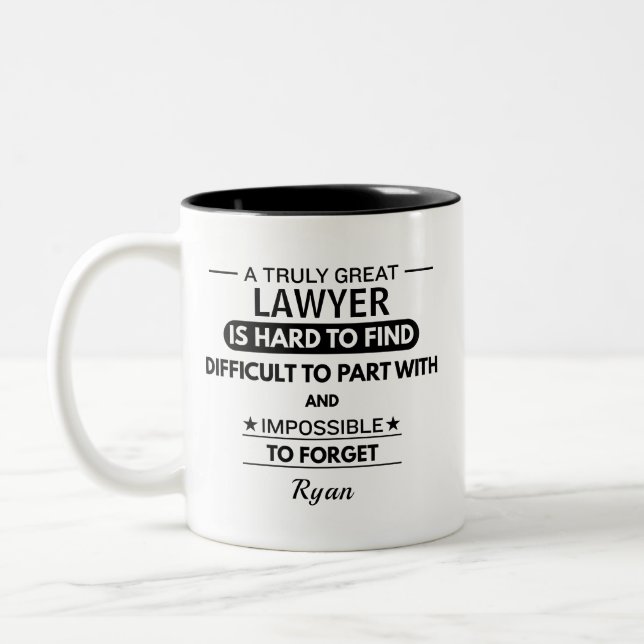 Taza Bicolor Abogado Personalizado (Izquierda)