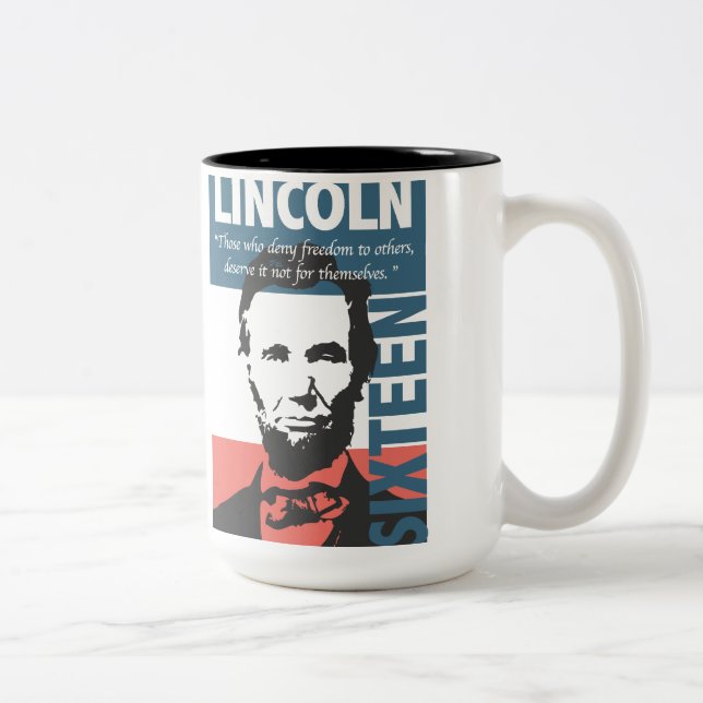 Taza Bicolor Abraham Lincoln 16º presidente (Derecha)