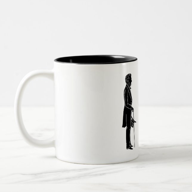 Taza Bicolor abraham lincoln mary todd lincoln silhouette (Izquierda)