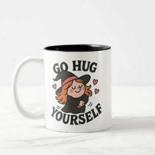 Taza Bicolor Abraza a Ti Misma Bruja – Cute Autoamor para Hallo