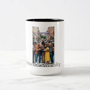 Taza Bicolor Abrazar la diversidad