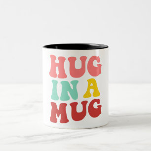 Taza Bicolor Abrazo en un paño