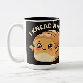 Taza Bicolor Abrazo Necesito — Pan Kawaii