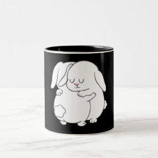 Taza Bicolor Abrazos de conejitos