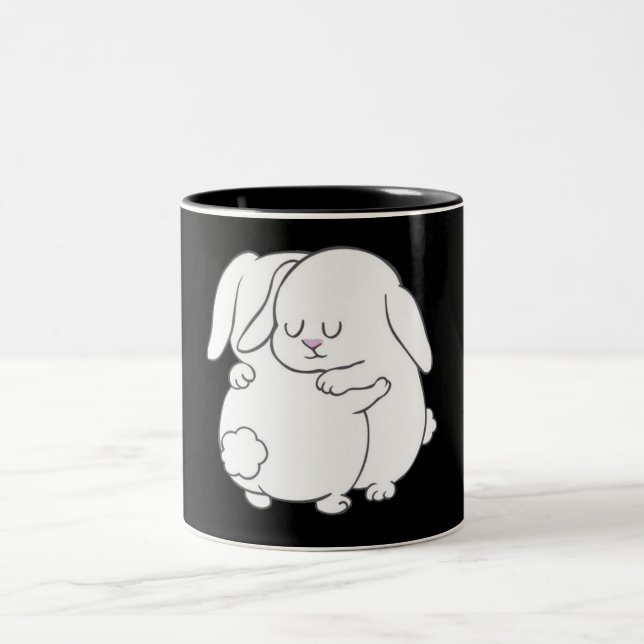 Taza Bicolor Abrazos de conejitos (Centro)