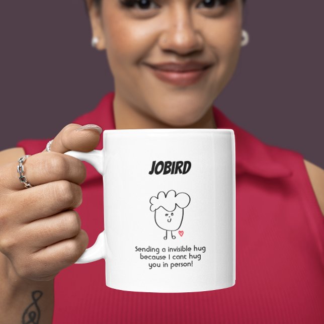Taza Bicolor Abrazos invisibles personalizables (Subido por el creador)
