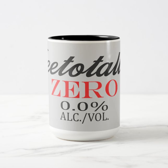 Taza Bicolor Abstemia Totalmente Sin Alcohol! (Centro)