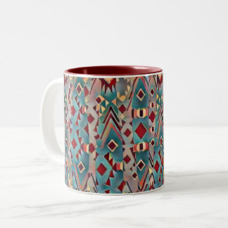 Taza Bicolor Abstract Boho Aztec