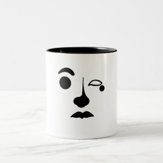 Taza Bicolor Abstract Face Mug sin título