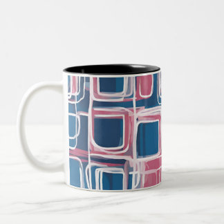 TAZA BICOLOR ABSTRACT GEOMETRIC PATTERNS
