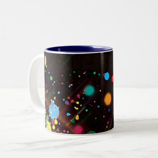 Taza Bicolor Abstract _lunares mug