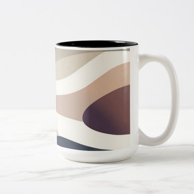Taza Bicolor Abstract Neutral  (Derecha)