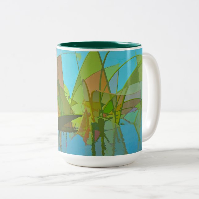 Taza Bicolor Abstract Swamp Mug (Anverso derecho)