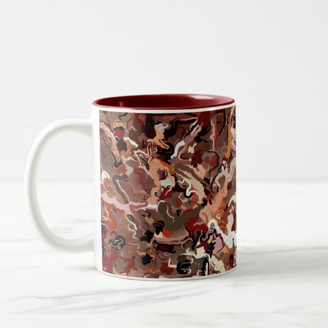 Taza Bicolor Abstracto Agujas De Pino (Izquierda)