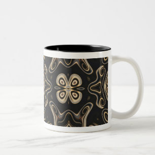 Taza Bicolor Abstracto negro Amoeba Mug