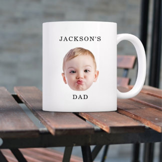 Taza Bicolor Abuela-Abuelo Cara Niño Moderno Personalizado Bebé