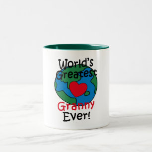 Taza Bicolor Abuela Corazón Más Grande Del Mundo