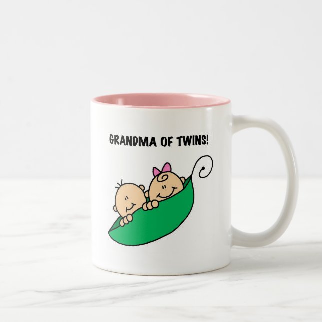 Taza Bicolor Abuela de camisas gemelas y regalos (Derecha)