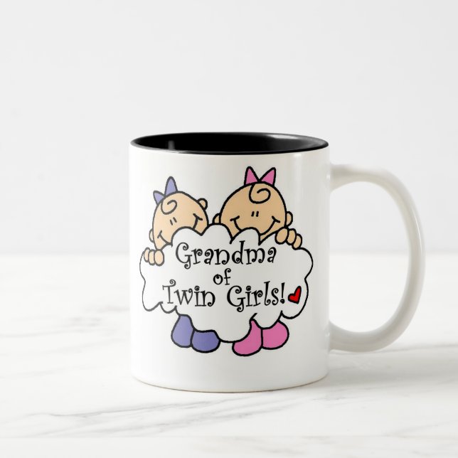 Taza Bicolor Abuela de Chicas gemelos (Derecha)