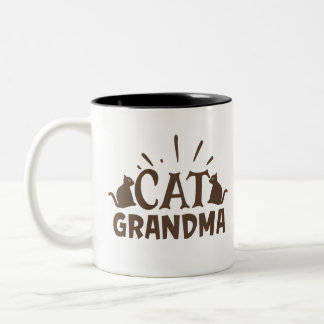 Taza Bicolor Abuela de gato