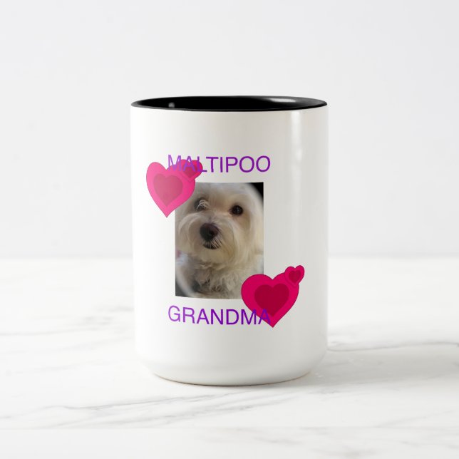 Taza Bicolor Abuela de Maltipoo (Centro)