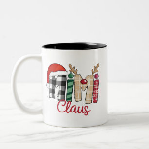 Taza Bicolor Abuela de Navidad regalo Mimi Claus Navidad 