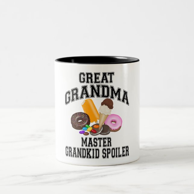 Taza Bicolor Abuela del alerón del Grandkid gran (Centro)