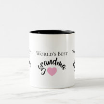 Abuela del Mundo Mejor Corazón Dulce Blanco Elegan