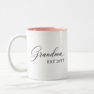 Taza Bicolor Abuela Establecida [Año] – Personalizado 