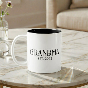 Taza Bicolor Abuela Establecida Nueva Abuela Regalo