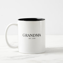 Taza Bicolor Abuela moderna elegante negra