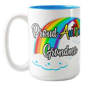 Taza Bicolor Abuela orgullosa de autismo rompecabezas