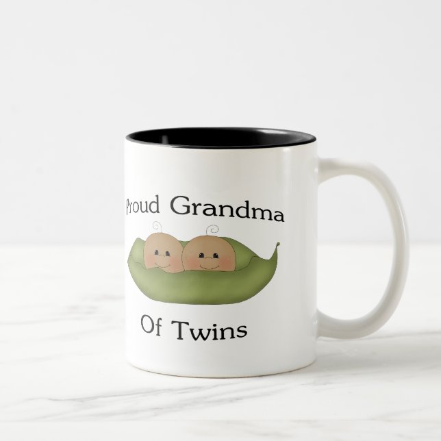 Taza Bicolor Abuela orgullosa de gemelos (Derecha)