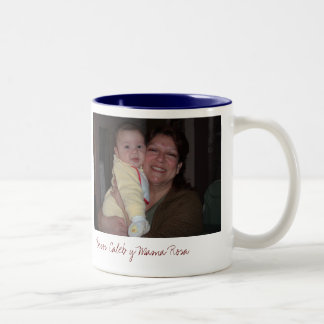 Taza Bicolor AbuelitaAndMeDucky, mamá Rosa de Besos Caleb y