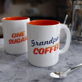 Taza Bicolor Abuelo Abuelo Naranja de Azúcar