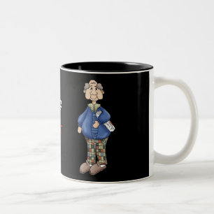 Taza Bicolor Abuelo con diseño del periódico
